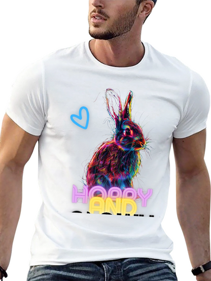 Hoppy And Happy Rabbit Graphic T-Shirt
