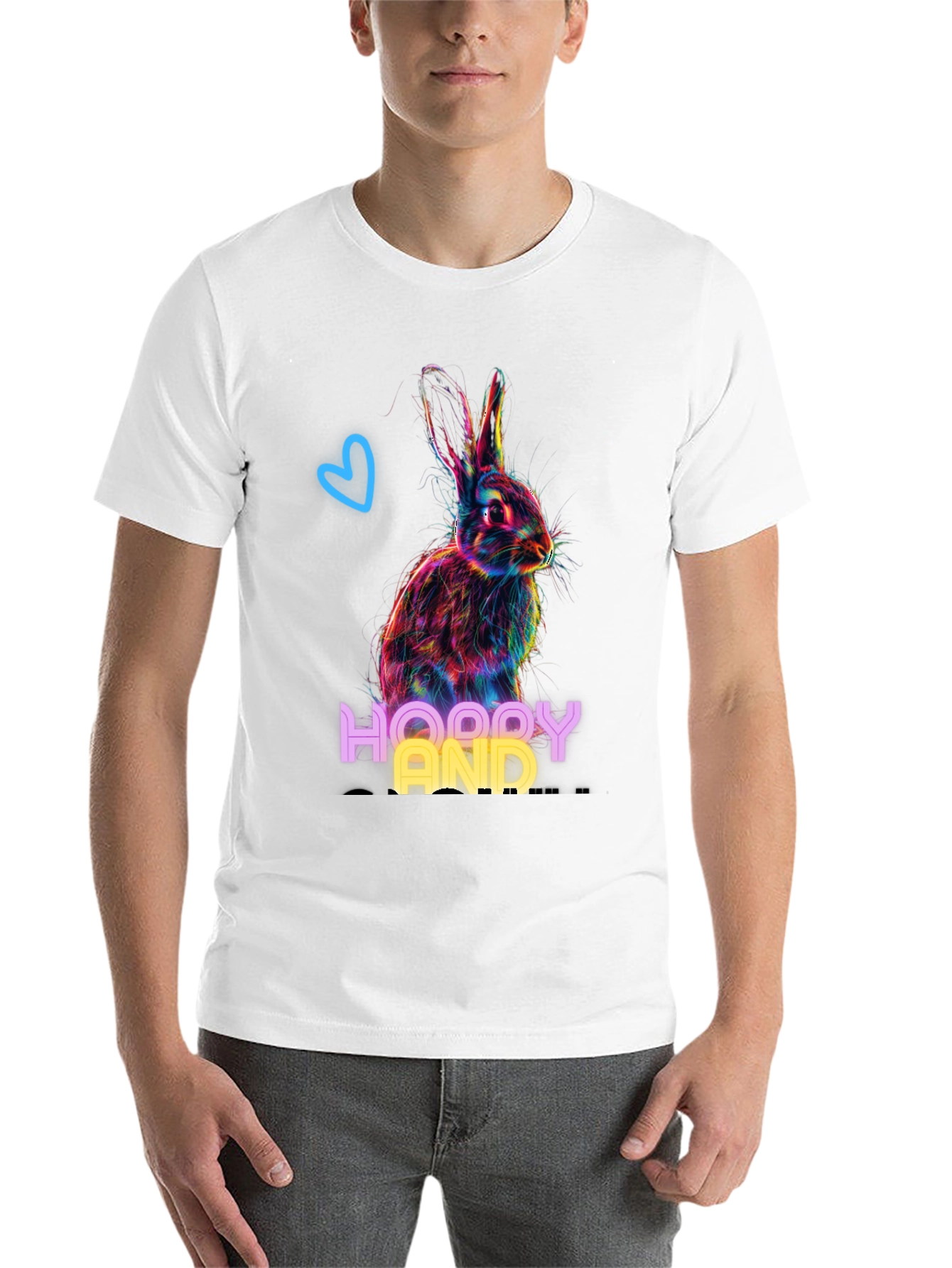 Hoppy And Happy Rabbit Graphic T-Shirt