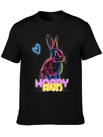 Hoppy And Happy Rabbit Graphic T-Shirt