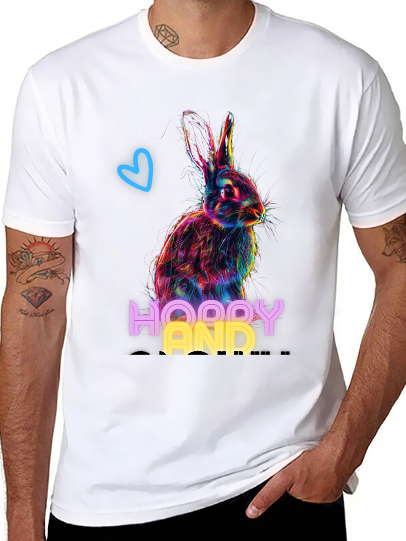 Hoppy And Happy Rabbit Graphic T-Shirt
