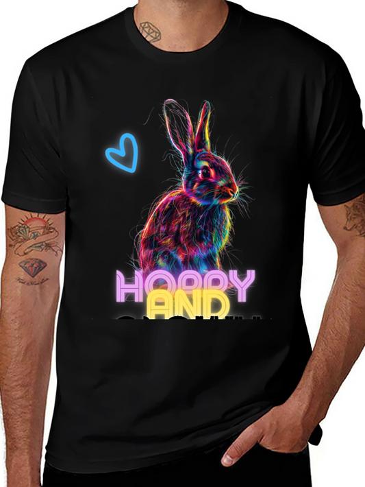Hoppy And Happy Rabbit Graphic T-Shirt