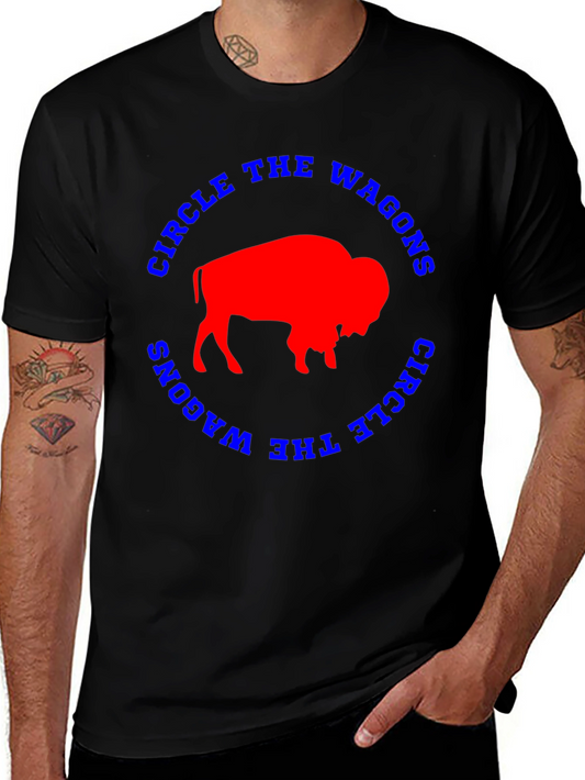 Circle The Wagons Buffalo Bison Graphic Tee