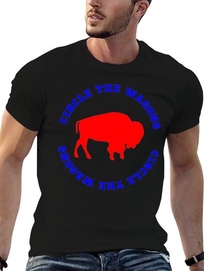 Circle The Wagons Buffalo Bison Graphic Tee