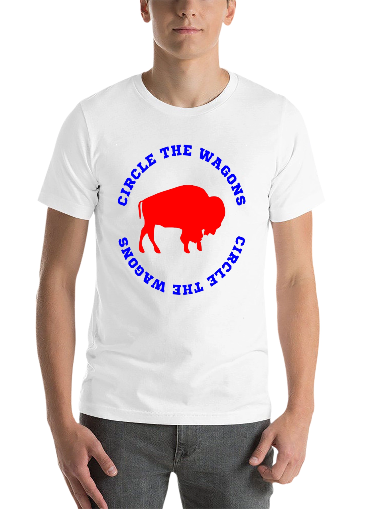 Circle The Wagons Buffalo Bison Graphic Tee