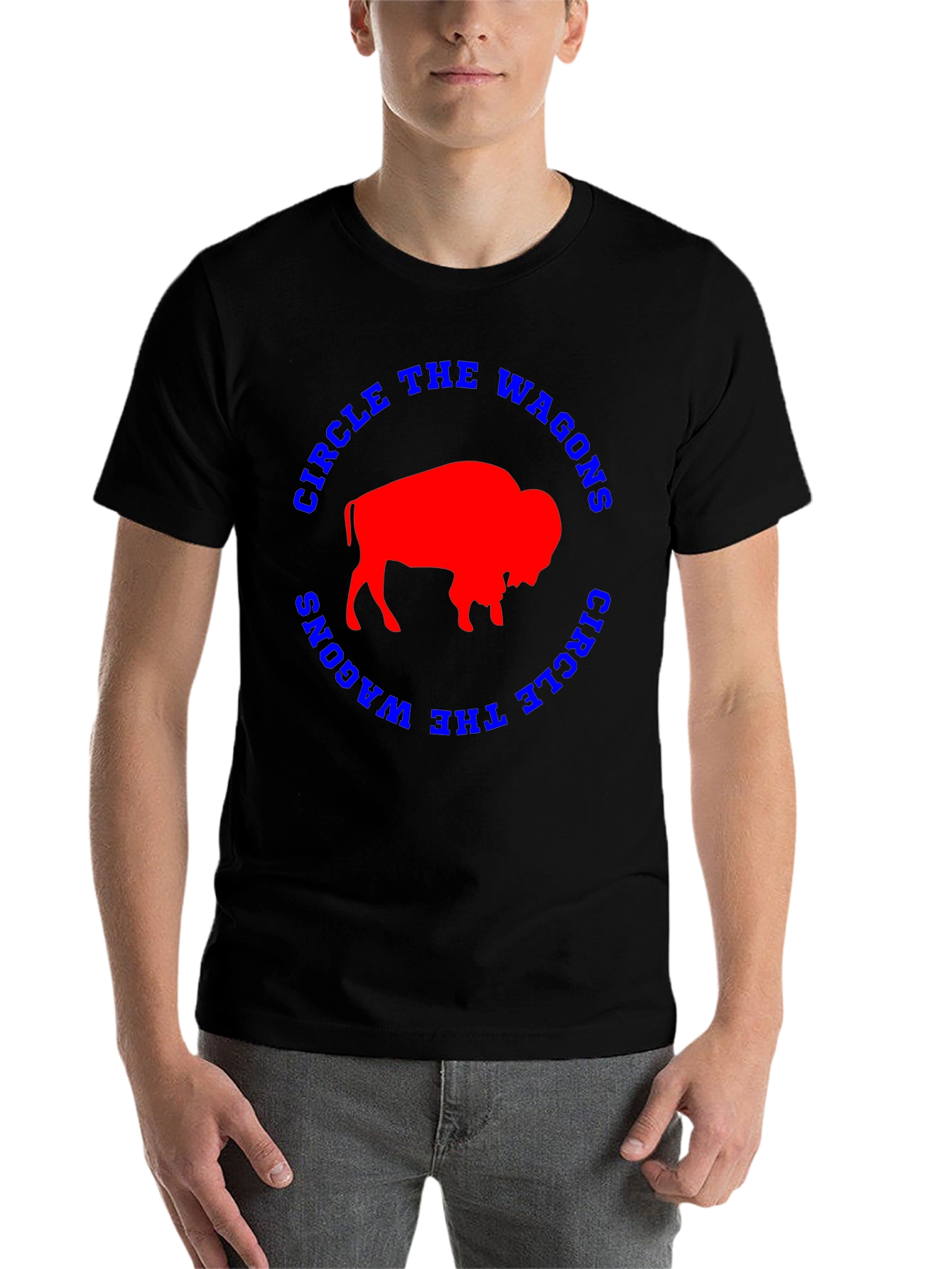 Circle The Wagons Buffalo Bison Graphic Tee