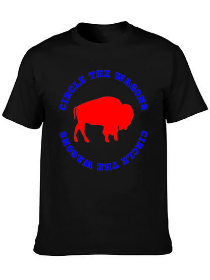 Circle The Wagons Buffalo Bison Graphic Tee