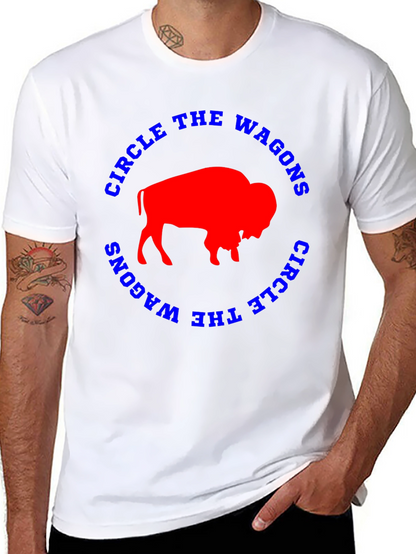 Circle The Wagons Buffalo Bison Graphic Tee