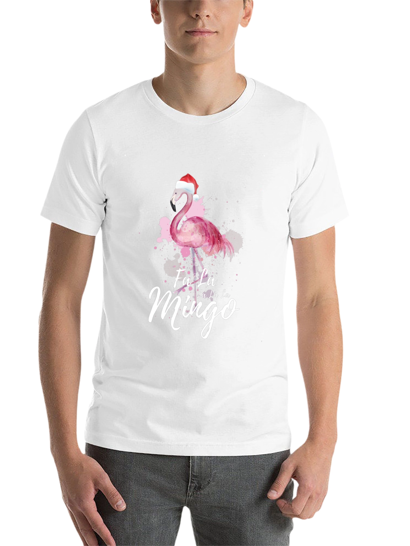 Festive Flamingo Christmas T-Shirt