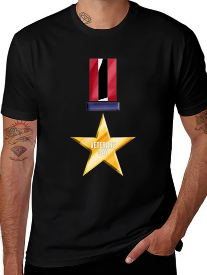 Veterans Day Star Medal Graphic Tee
