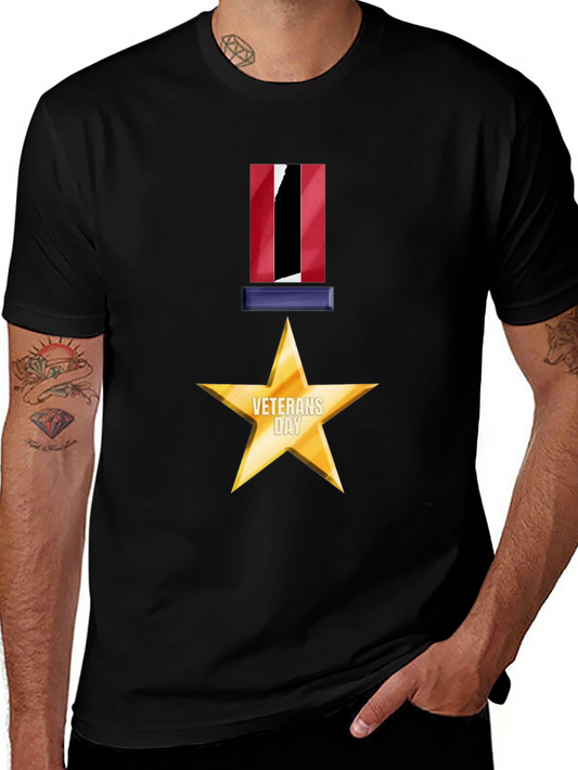 Veterans Day Star Medal Graphic Tee