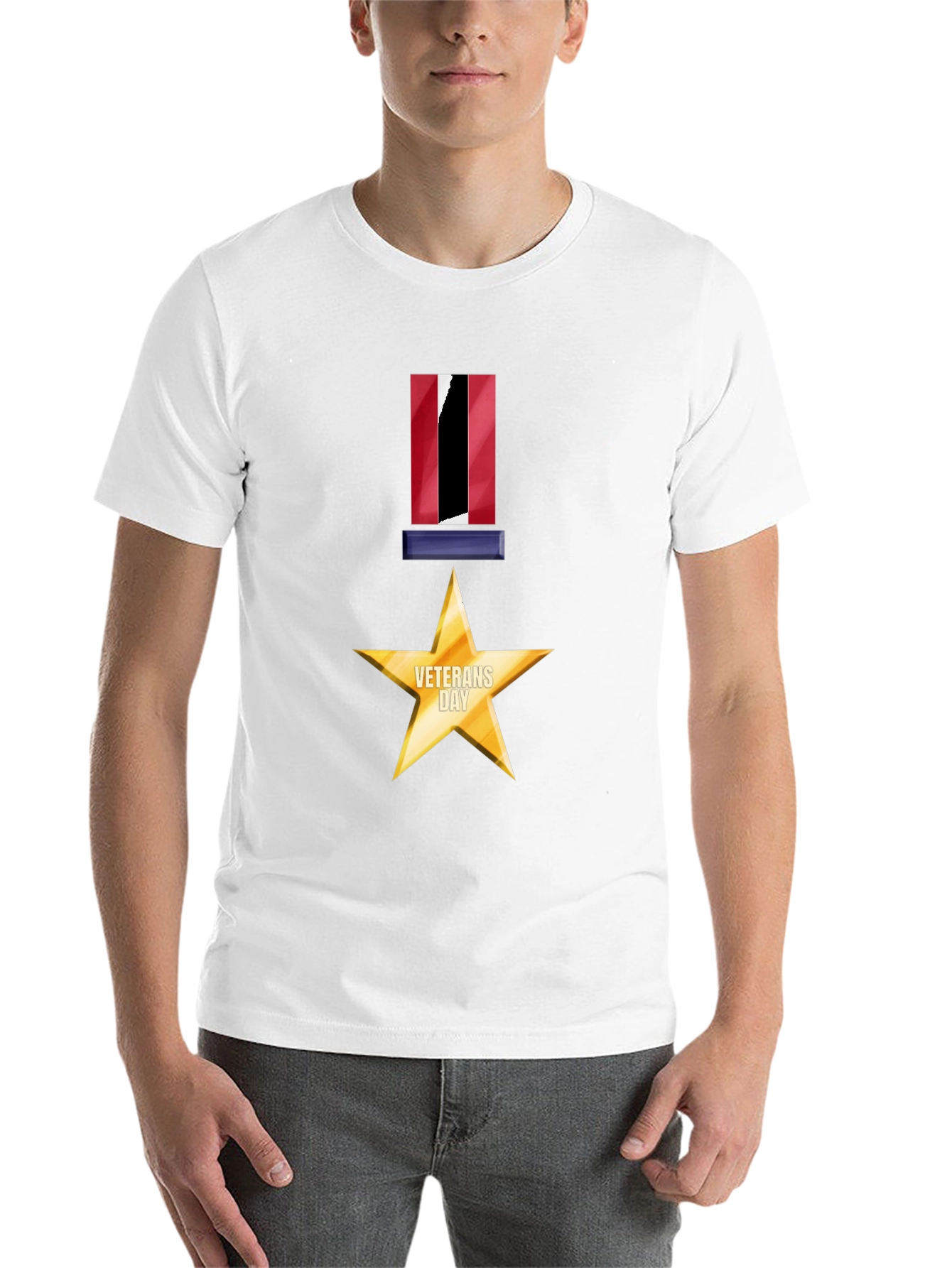 Veterans Day Star Medal Graphic Tee