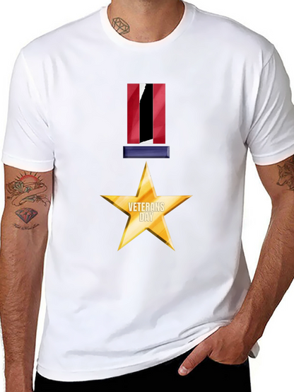 Veterans Day Star Medal Graphic Tee