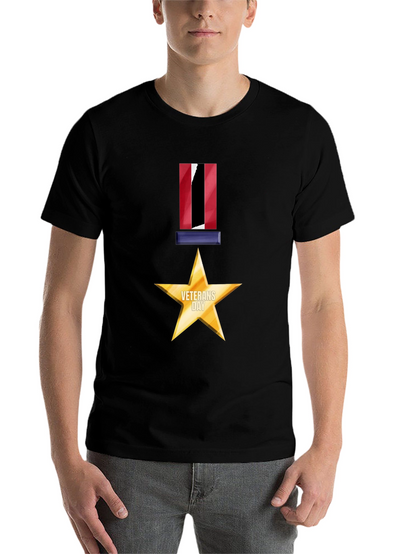 Veterans Day Star Medal Graphic Tee