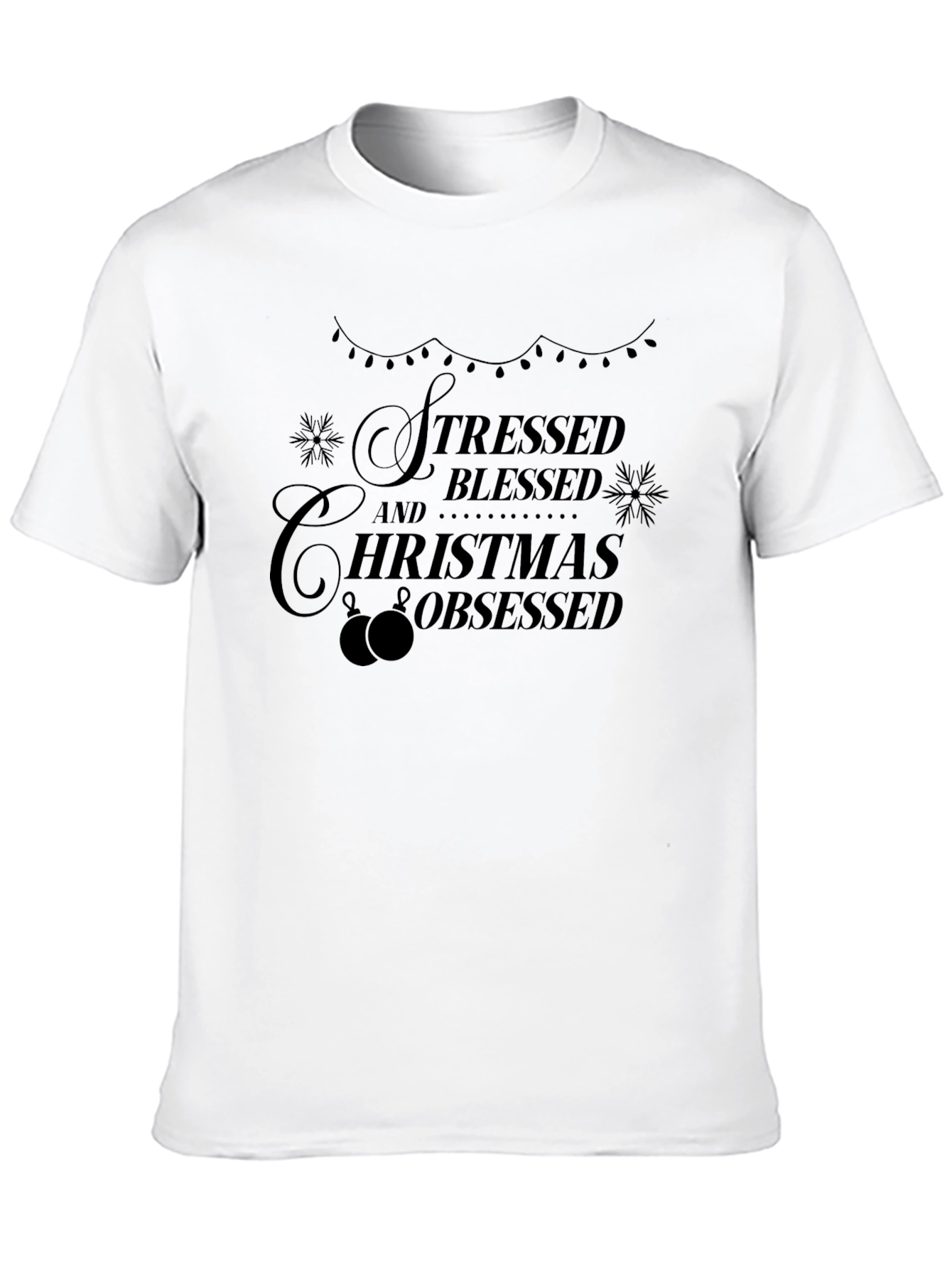 Stressed Blessed Christmas Obsessed T-Shirt