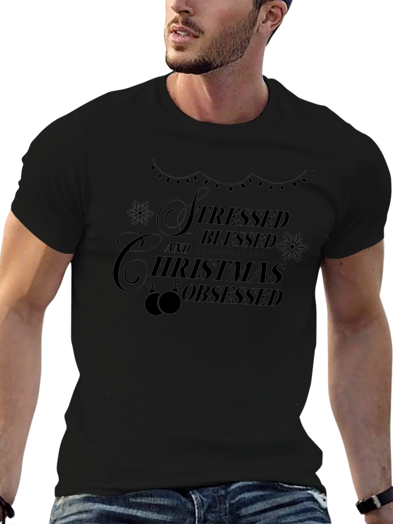 Stressed Blessed Christmas Obsessed T-Shirt