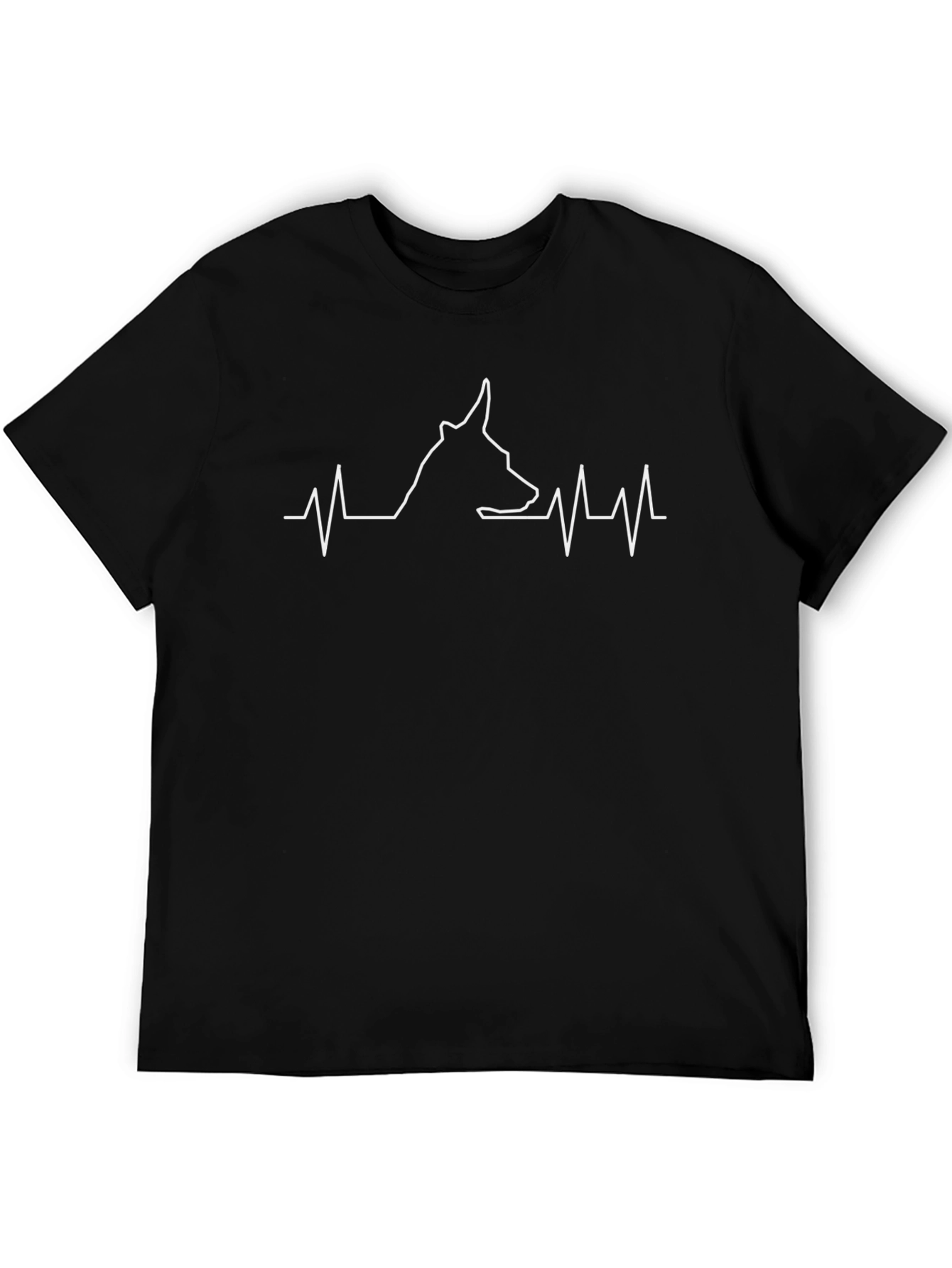 Dog Breed Heartbeat T-Shirt - Black