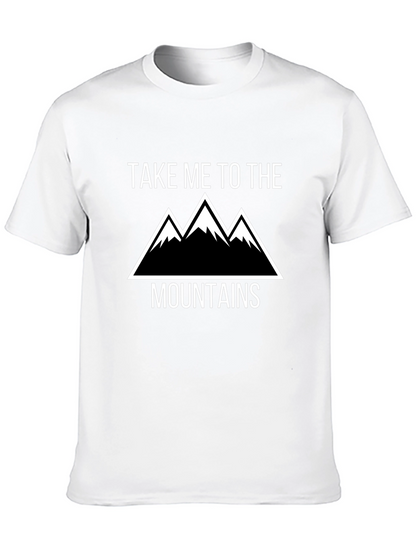 Take Me To The Mountains Black Graphic T-Shirt