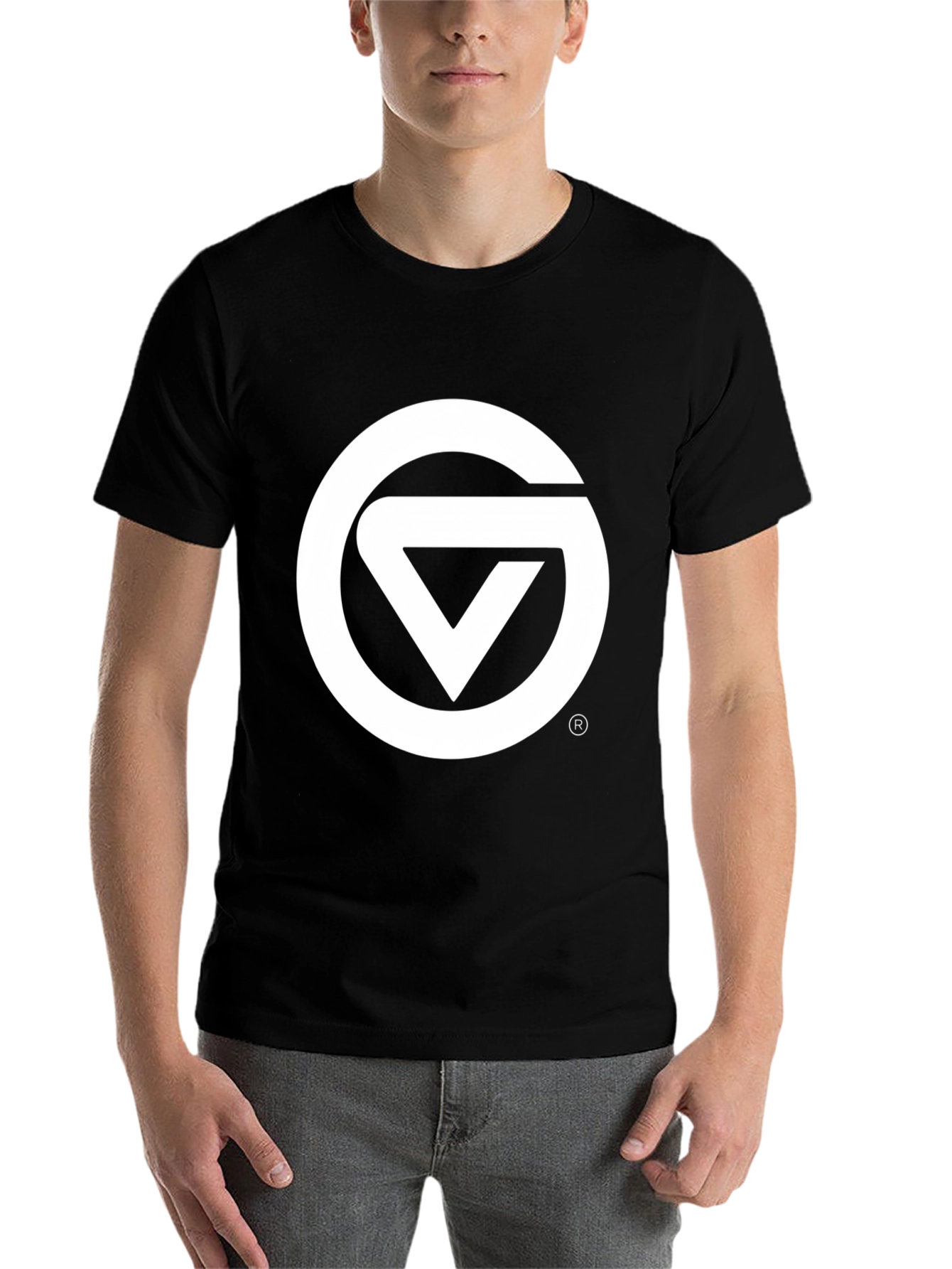 Black Graphic Tee - Circle & Triangle Logo