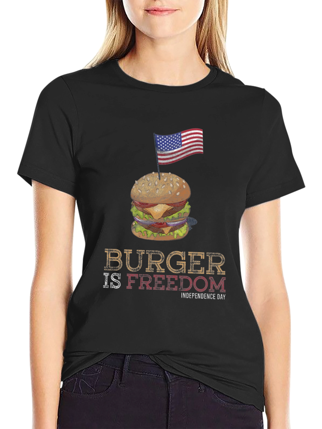 Burger is Freedom Independence Day T-Shirt