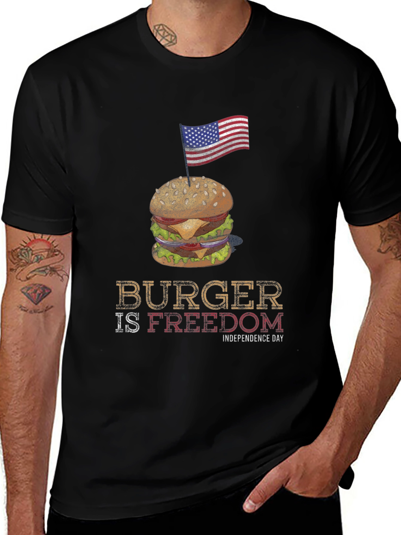Burger is Freedom Independence Day T-Shirt