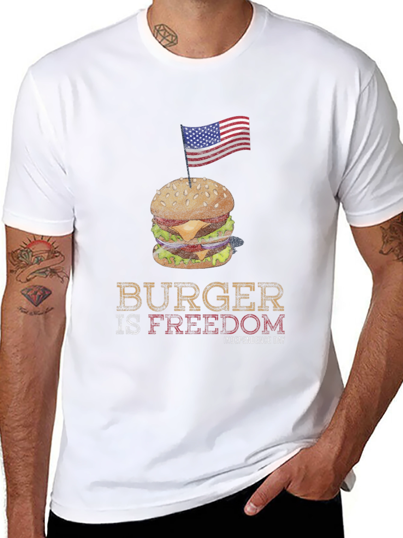 Burger is Freedom Independence Day T-Shirt