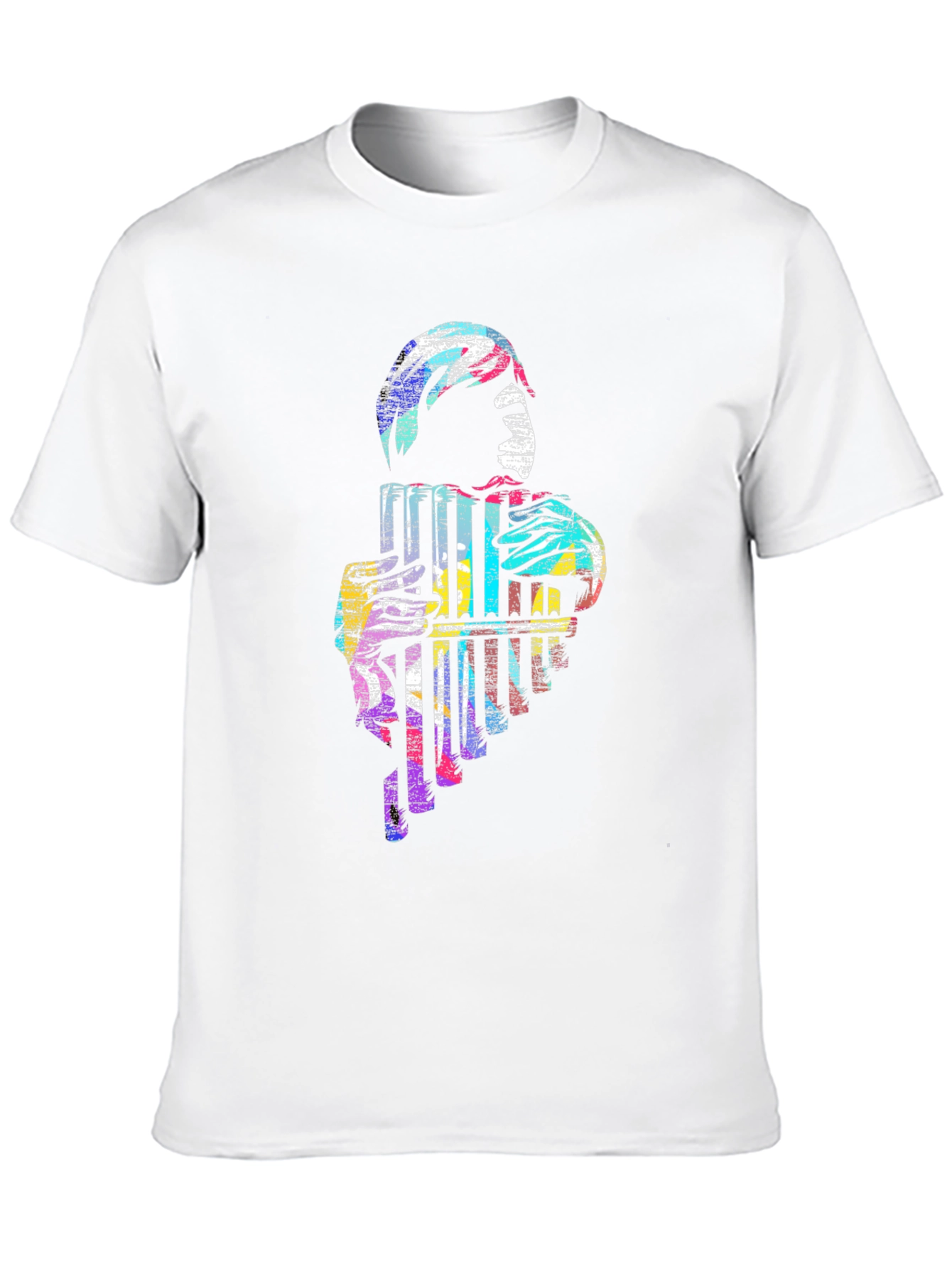 Abstract Pan Flute Graphic T-Shirt