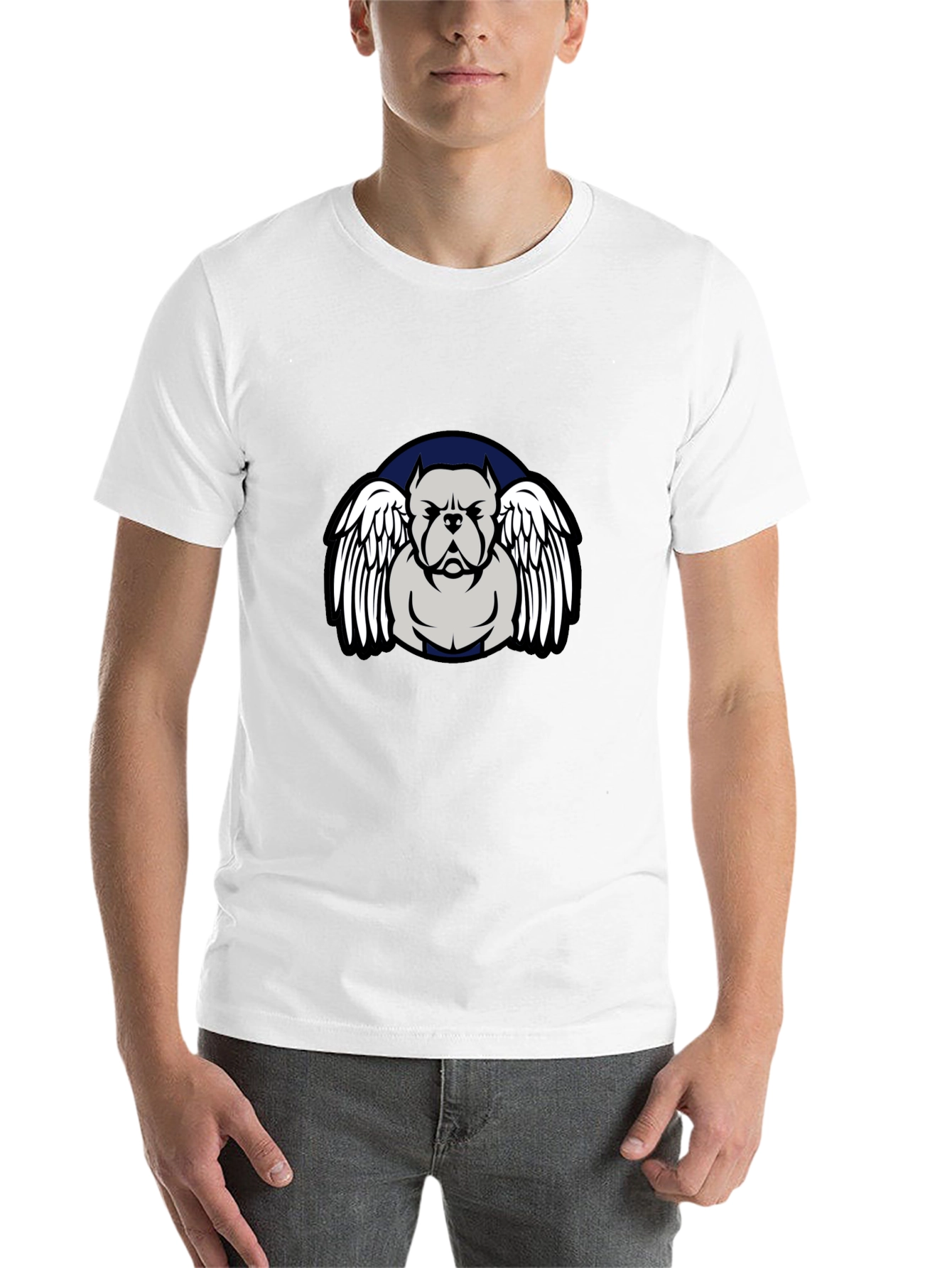 Pitbull Angel Wings Graphic T-Shirt
