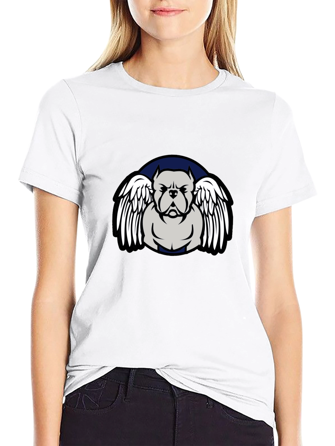 Pitbull Angel Wings Graphic T-Shirt