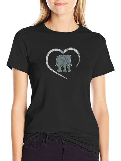 Elephant Heart Graphic Mens T-Shirt