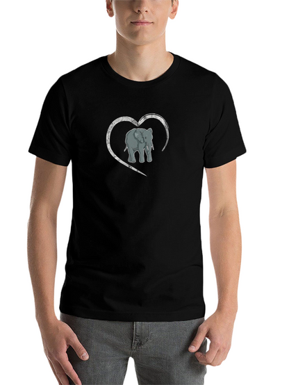Elephant Heart Graphic Mens T-Shirt