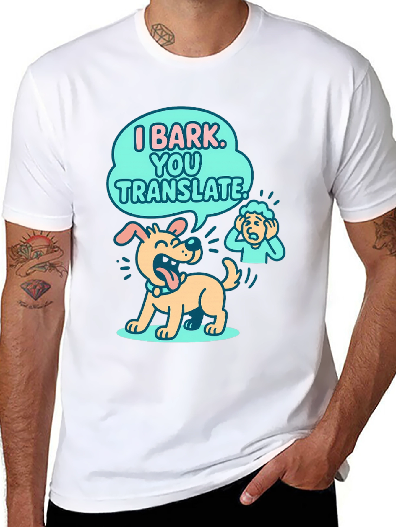 Funny Dog T-Shirt - I Bark You Translate