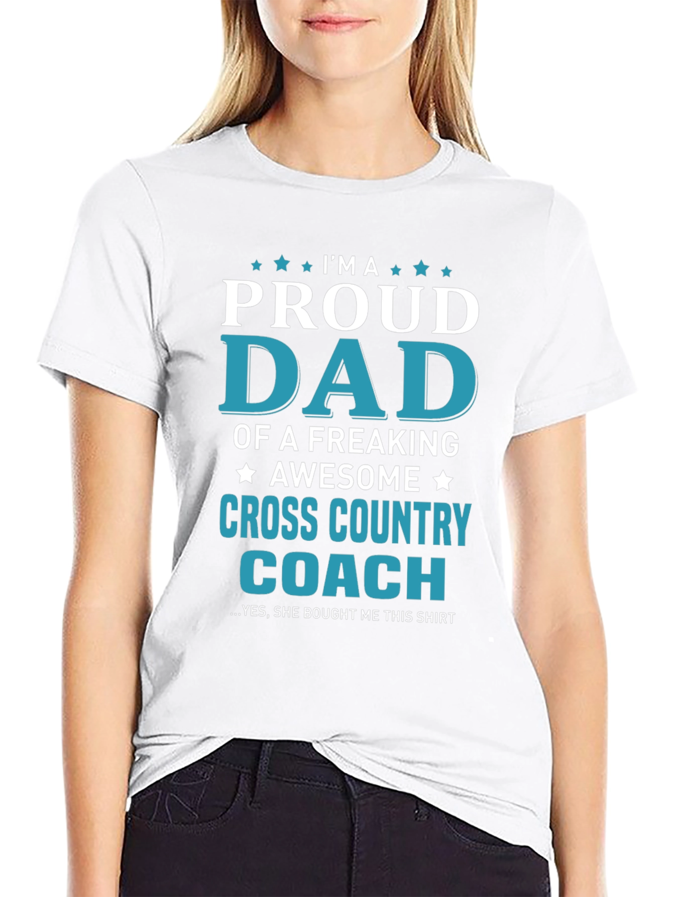 Proud Dad Cross Country Coach Graphic T-Shirt