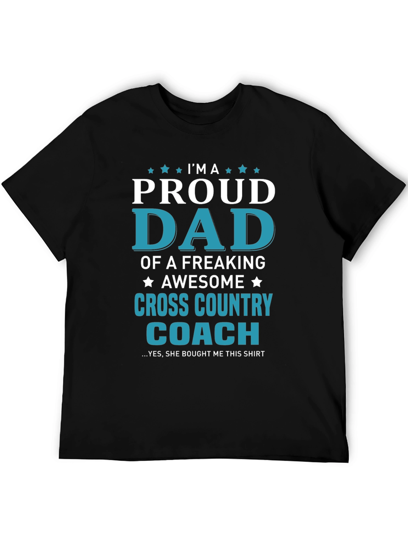 Proud Dad Cross Country Coach Graphic T-Shirt