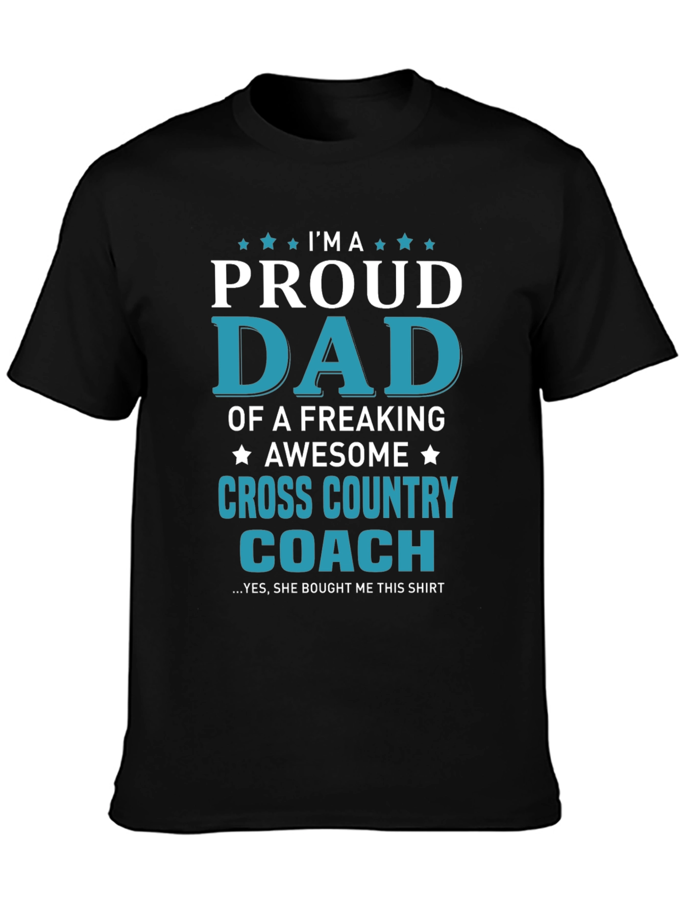 Proud Dad Cross Country Coach Graphic T-Shirt