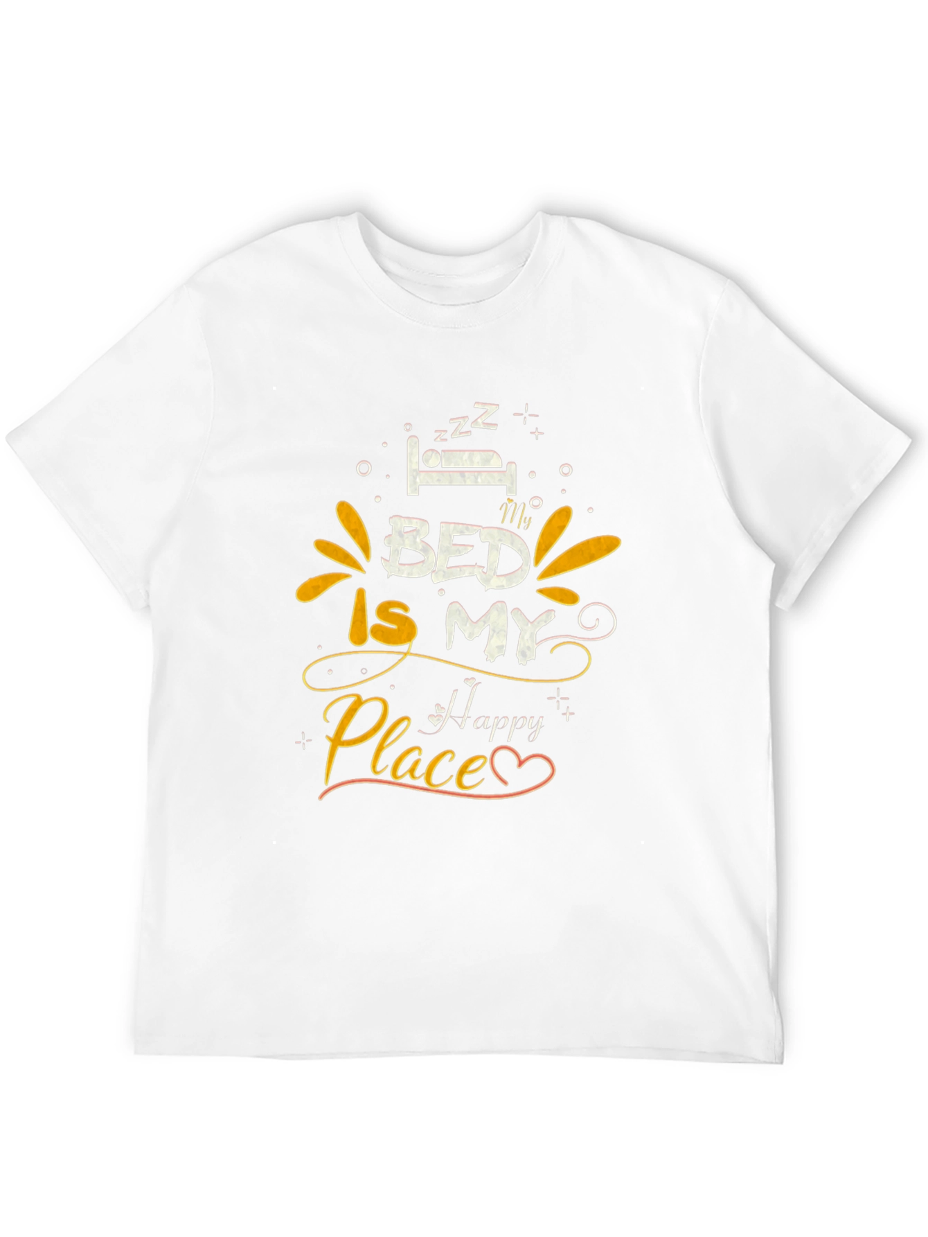 Bed Is My Happy Place Graphic Tee - Black