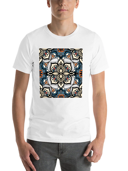 Mens Black T-Shirt with Mandala Design
