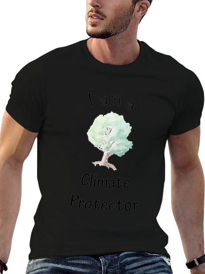 Climate Protector Tree Graphic Black T-Shirt
