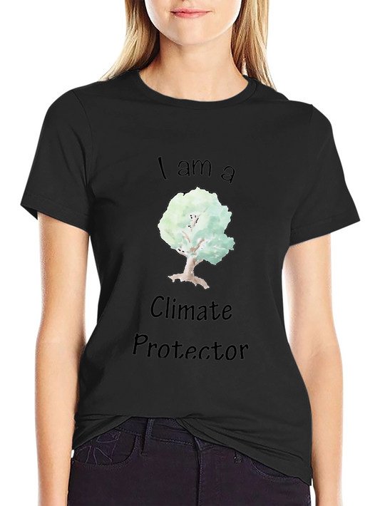 Climate Protector Tree Graphic Black T-Shirt