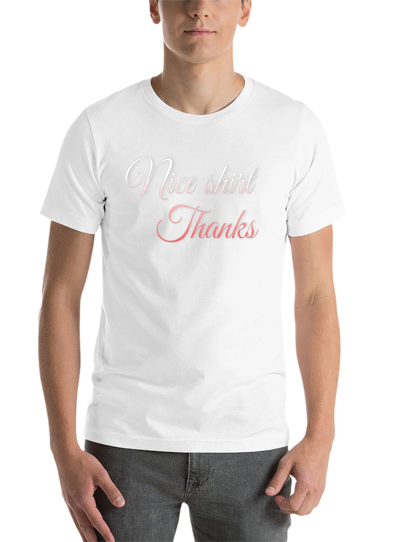 Nice Shirt Thanks - Mens Black T-Shirt