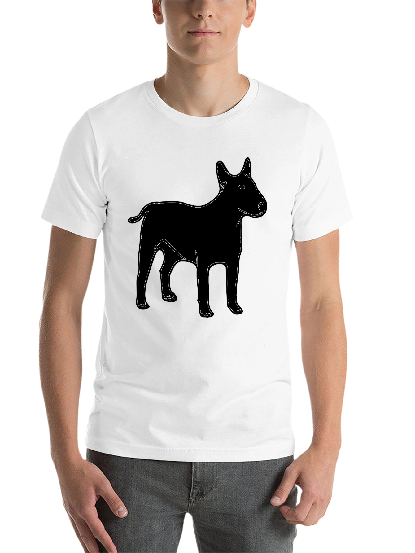 Dog Graphic T-Shirt - Black
