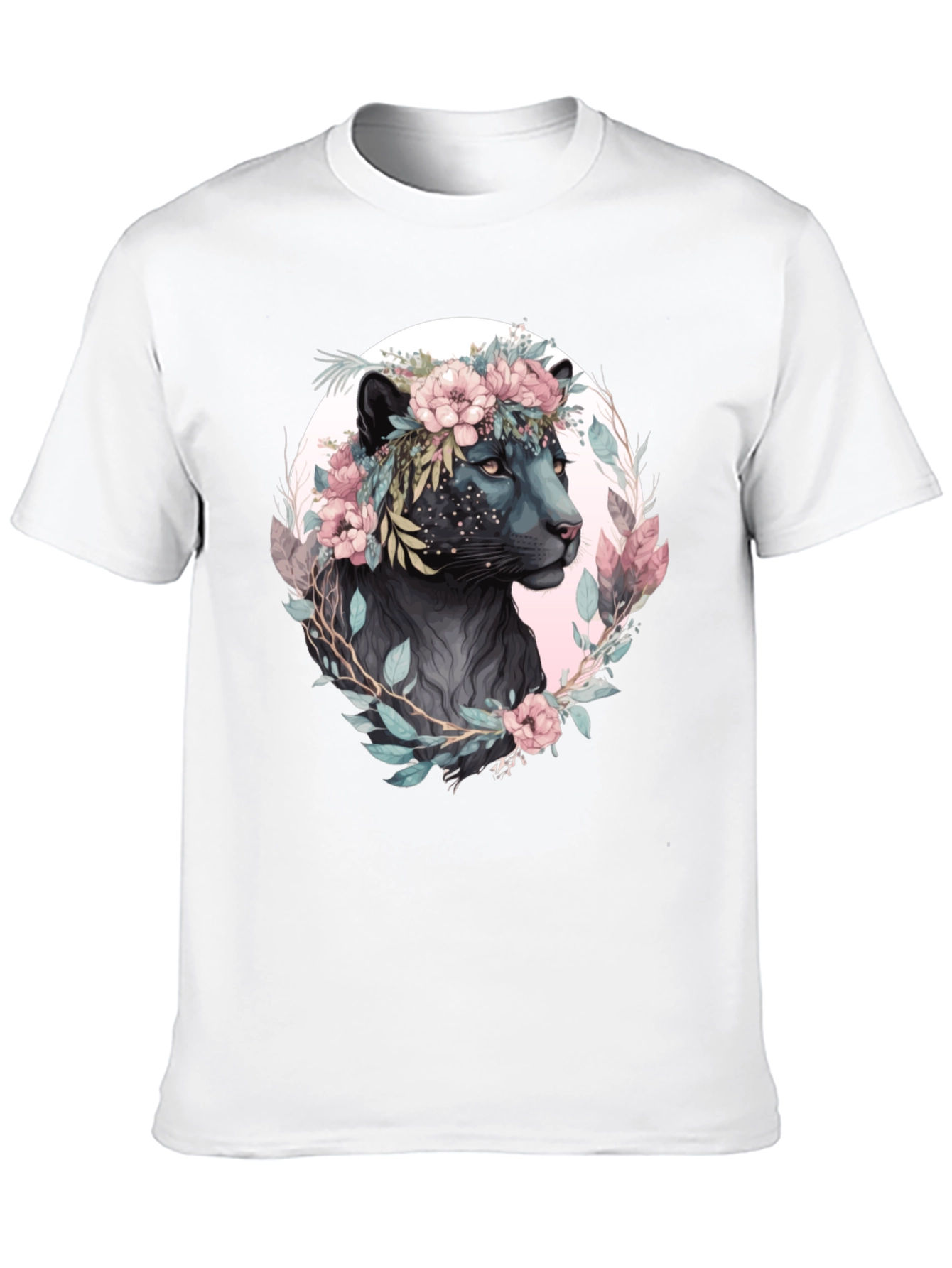 Floral Panther Graphic T-Shirt