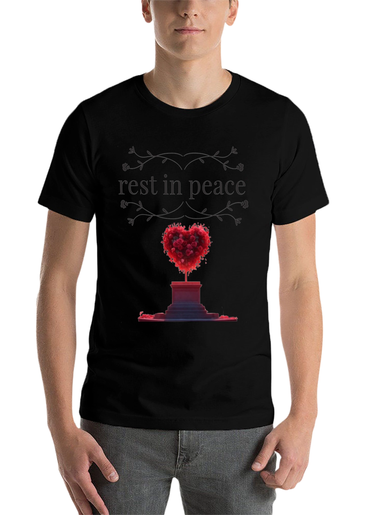 Rest In Peace Heart Memorial T-Shirt