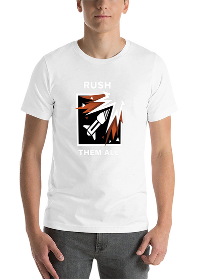 RUSH THEM ALL Black Graphic Tee - Gaming Apparel