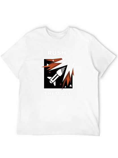 RUSH THEM ALL Black Graphic Tee - Gaming Apparel