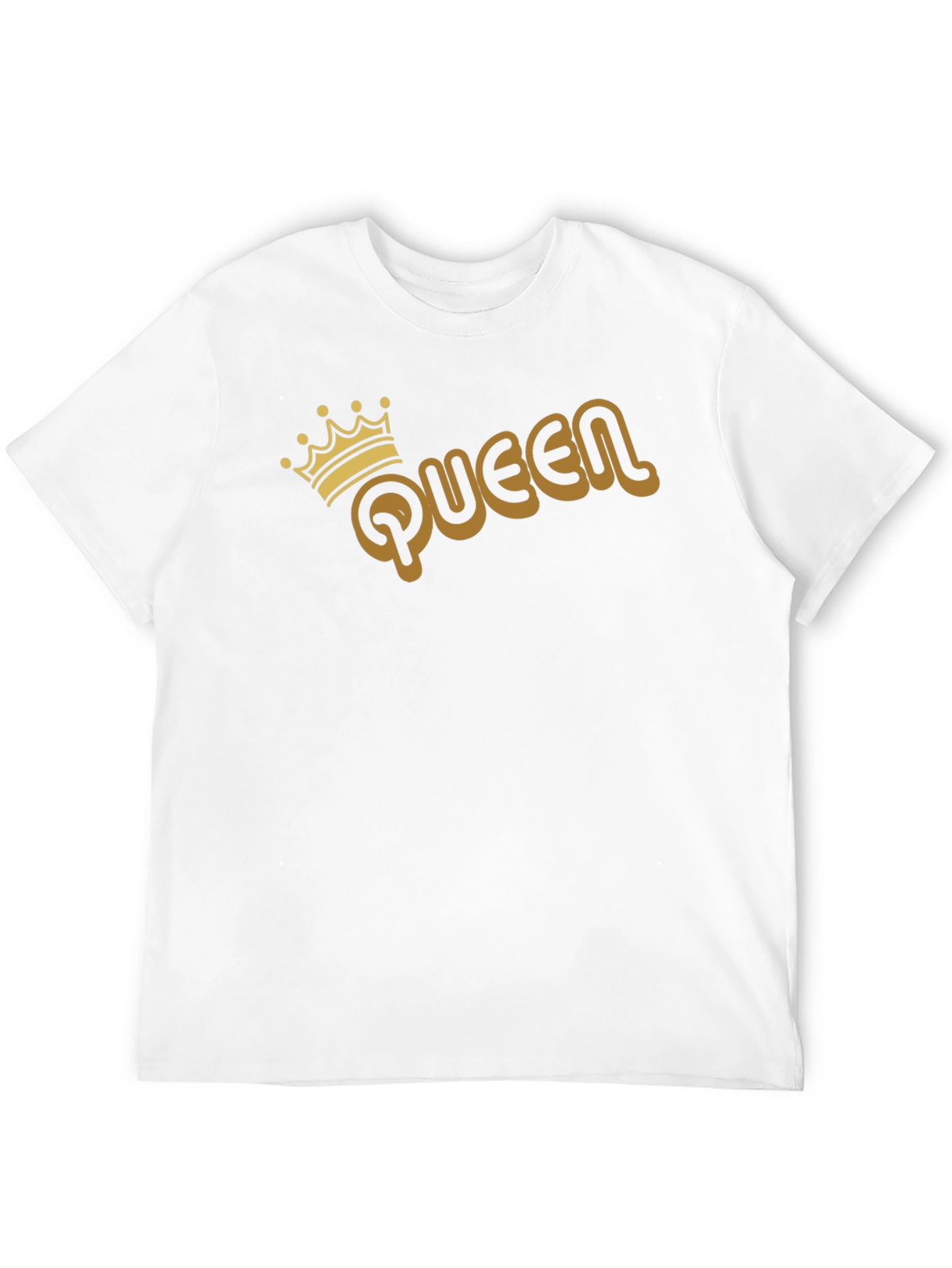 Queen Graphic Tee - Gold Print on Black