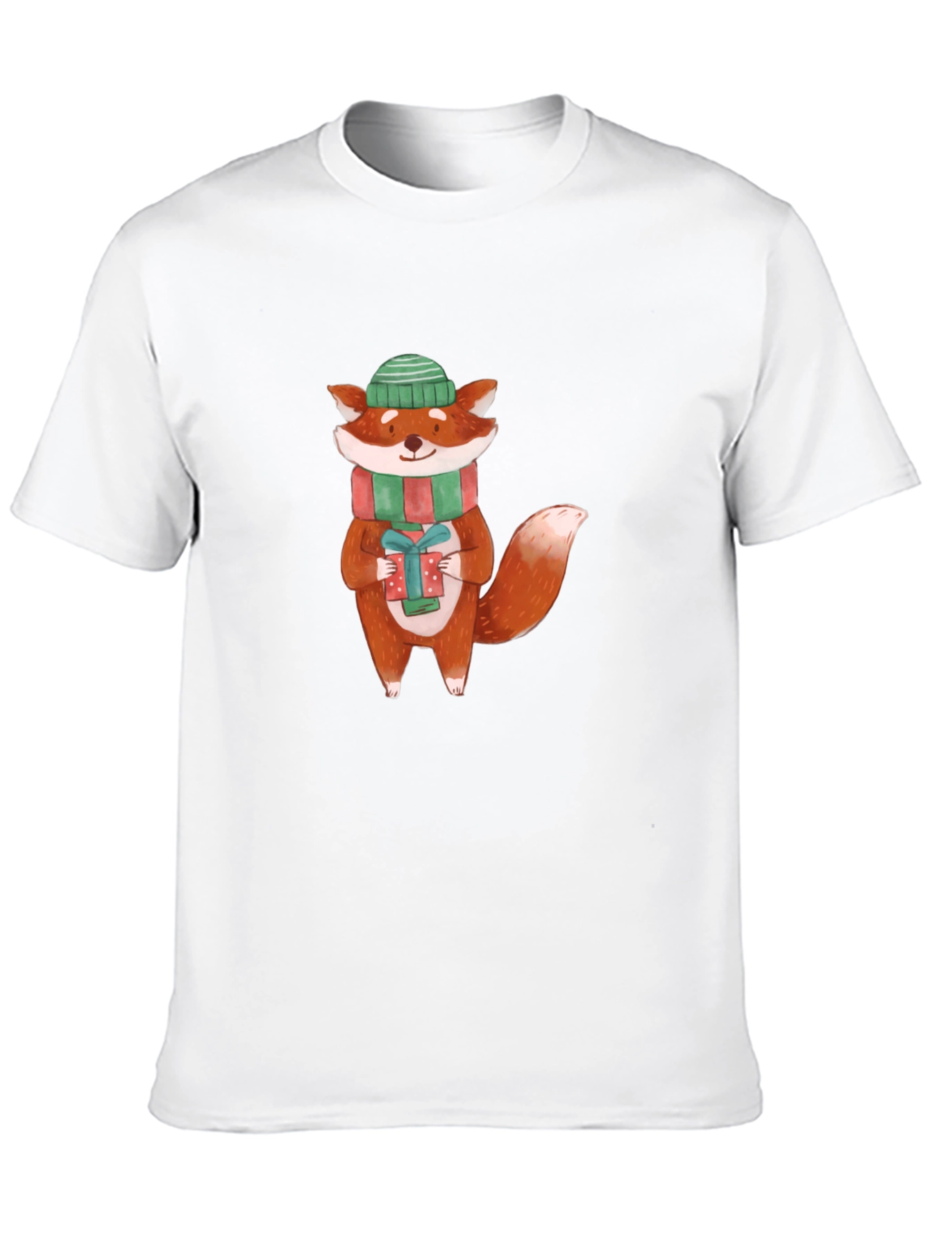 Festive Fox Graphic Tee - Holiday Cheer