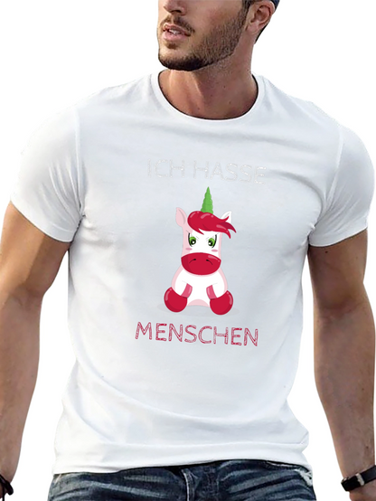 Ich Hasse Menschen Funny Unicorn T-Shirt