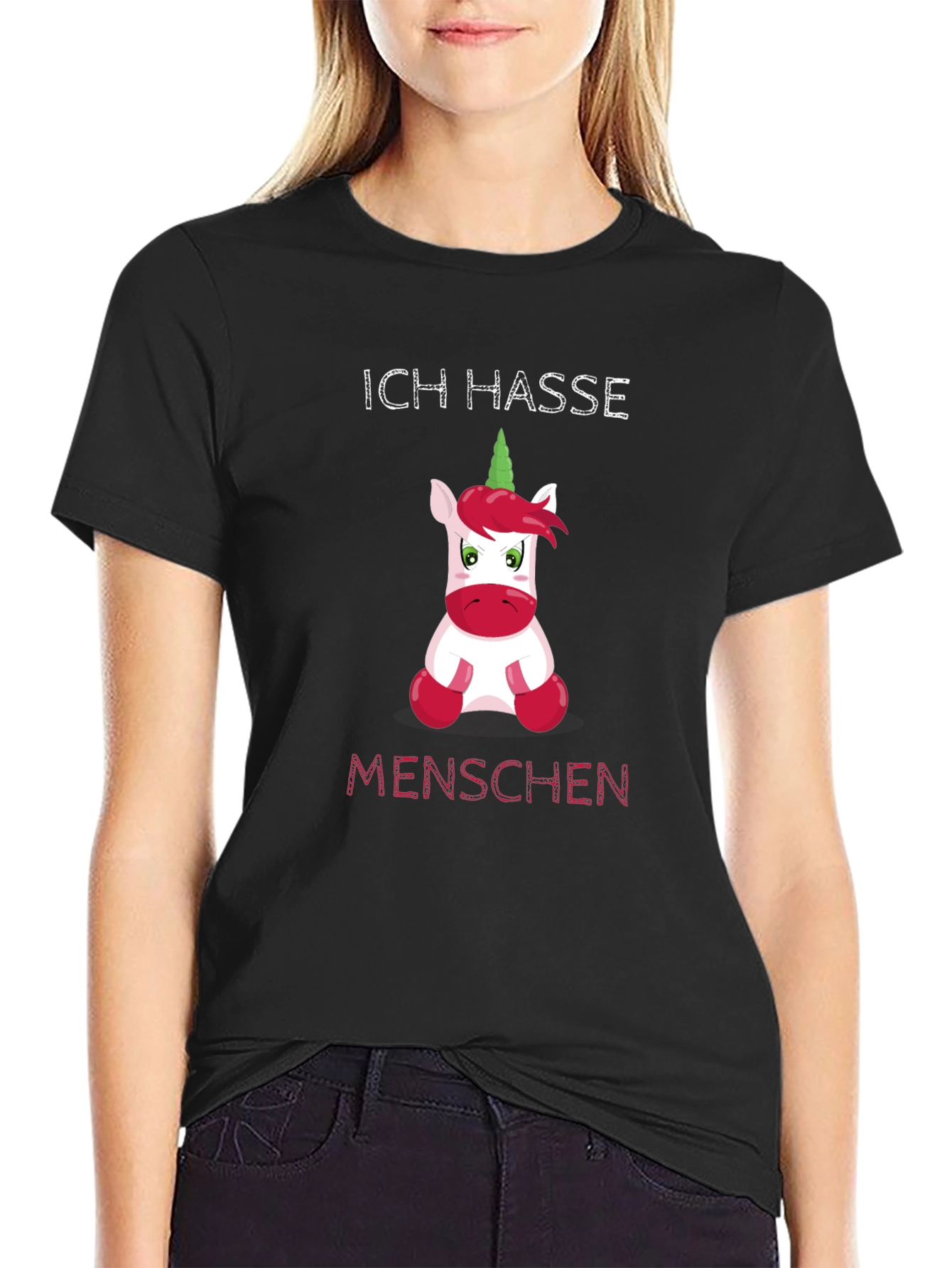 Ich Hasse Menschen Funny Unicorn T-Shirt