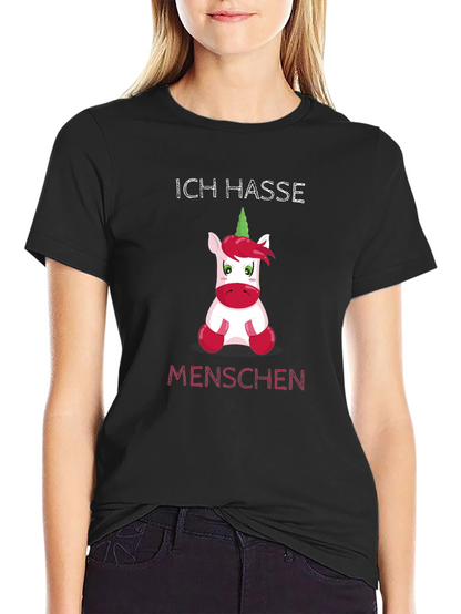 Ich Hasse Menschen Funny Unicorn T-Shirt