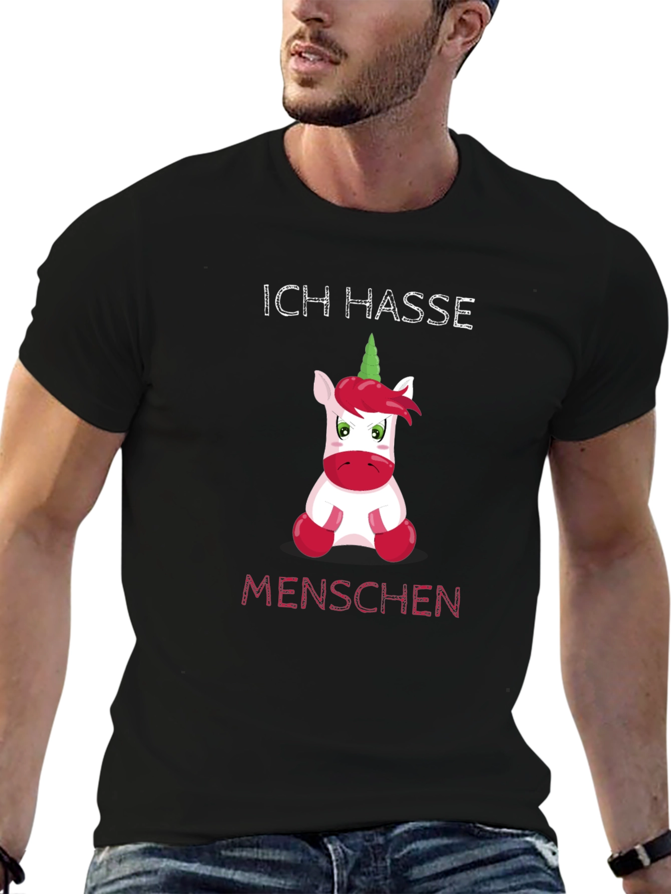 Ich Hasse Menschen Funny Unicorn T-Shirt